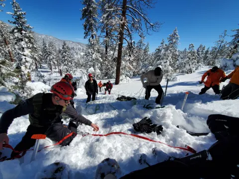 Avalanche rescue training