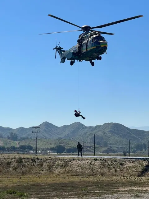 Helicopter hoist training
